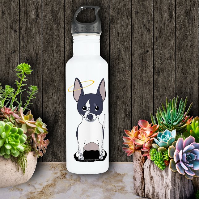Chihuahua Cute Black White Dog Angel Halo 710 Ml Water Bottle (Creator Uploaded)