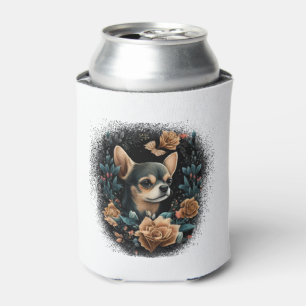Chihuahua Cute Dog Beautiful Flowers Girl Can Cooler