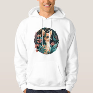 Chihuahua Cute Dog Beautiful Flowers Girl Hoodie
