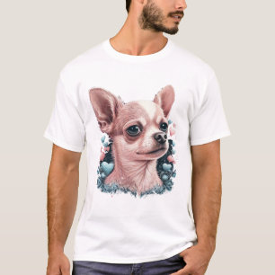 Chihuahua Cute Dog Beautiful Flowers Girl T-Shirt