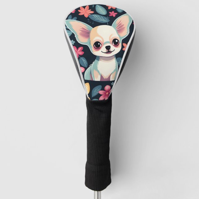 Chihuahua Cute Dog Golf Head Cover (Front)