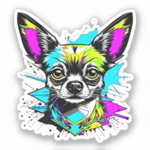 Chihuahua Cyberpunk style Art