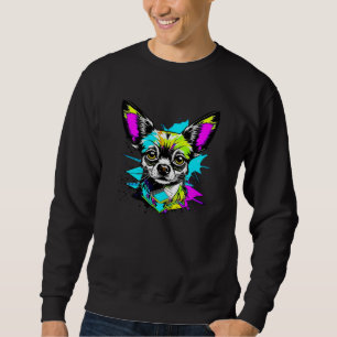 Chihuahua Cyberpunk style Art Dog Lover Sweatshirt