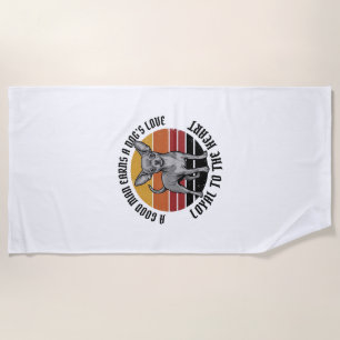 Chihuahua Dad Shirt Vintage Engraving Dog Lover De Beach Towel