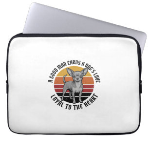 Chihuahua Dad Shirt Vintage Engraving Dog Lover De Laptop Sleeve