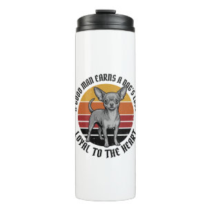 Chihuahua Dad Shirt Vintage Engraving Dog Lover De Thermal Tumbler