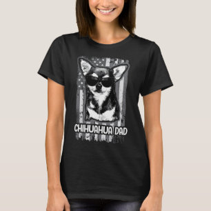 Chihuahua Dad Us Flag Tee Dog Father Puppy Dogs