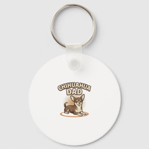 Chihuahua Dad Vintage Engraving Dog Lover Design_1 Key Ring
