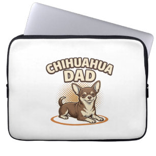 Chihuahua Dad Vintage Engraving Dog Lover Design_1 Laptop Sleeve
