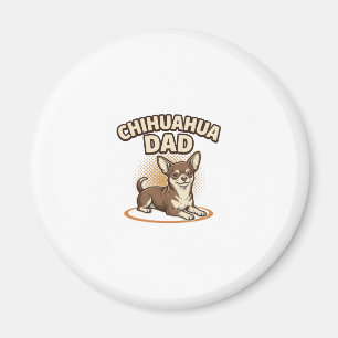 Chihuahua Dad Vintage Engraving Dog Lover Design_1 Magnet