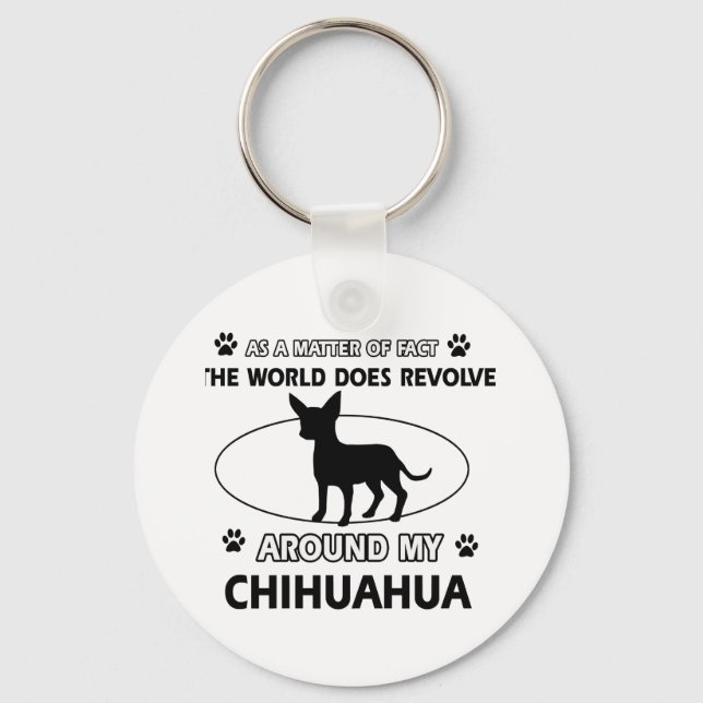 Chihuahua design key ring (Front)