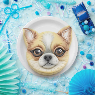 Chihuahua Dog 3D Inspired Paper Plate