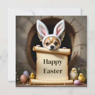 Chihuahua dog and the message holiday card