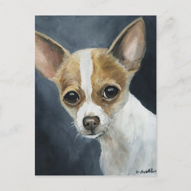"Chihuahua" Dog Art Postcard (Front)