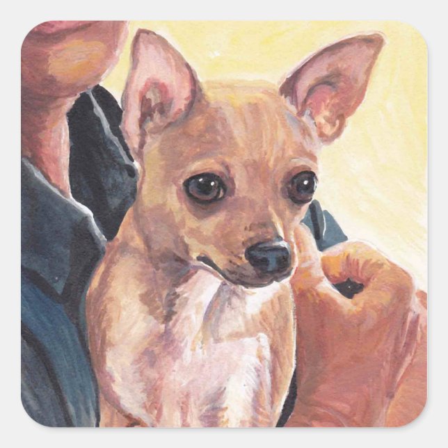 Chihuahua Dog Art Sticker (Front)