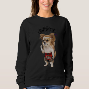 Chihuahua Dog As Muay Thai Kick Boxing Champion 1 Sweatshirt