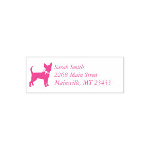 Chihuahua Dog Baby Shower Pink Girl Self-inking Stamp