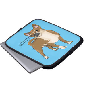 Chihuahua dog cartoon illustration laptop sleeve