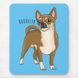Chihuahua dog cartoon illustration  mouse pad