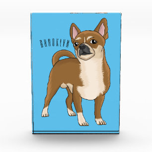 Chihuahua dog cartoon illustration photo block