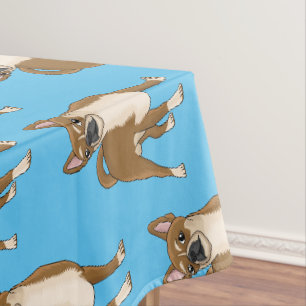Chihuahua dog cartoon illustration tablecloth