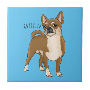 Chihuahua dog cartoon illustration tile