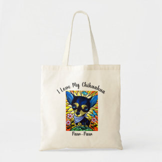 Chihuahua Dog Cartoon Shoulder Bags Custom Name