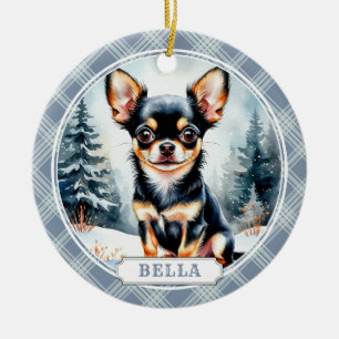 Chihuahua Dog Ceramic Circle Ornament