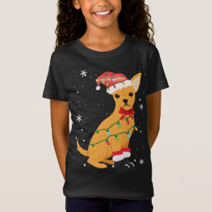 Chihuahua Dog Christmas Tree Xmas Mum Dad Gifts T-Shirt