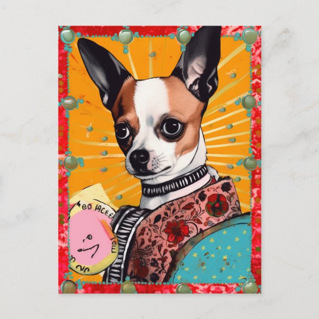 Chihuahua Dog Collage Postcard (Front)