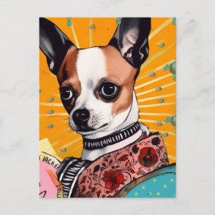 Chihuahua Dog Collage Postcard