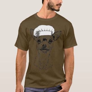Chihuahua Dog Cook Chef Funny Cooking T-Shirt