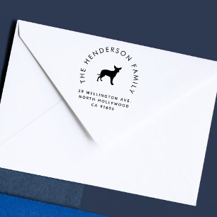 Chihuahua Dog Custom Family Return Address Rubber Stamp