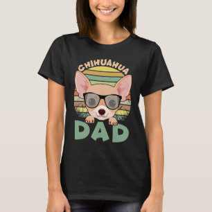 Chihuahua Dog Dad Sunset Vintage Best Chihuahua Da T-Shirt