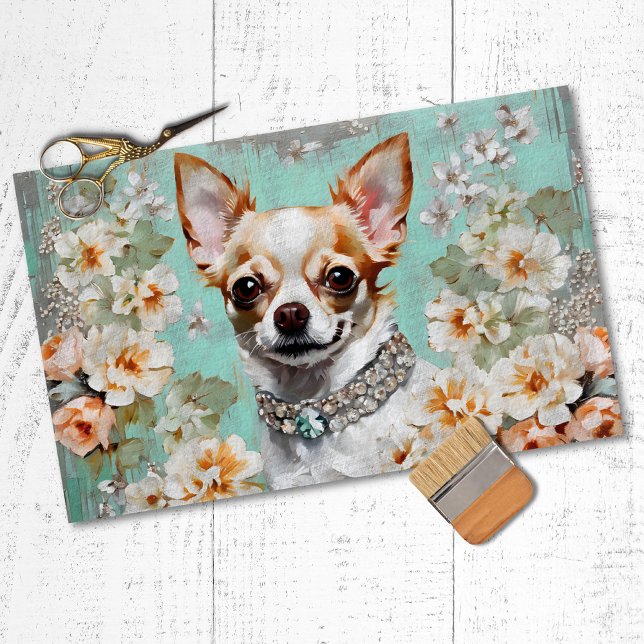 Chihuahua Dog Decoupage  Tissue Paper (Creator Uploaded)