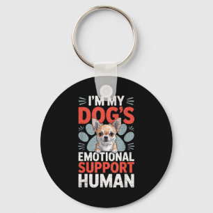 Chihuahua Dog Emotional Suprt Human Key Ring