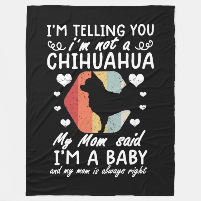 Chihuahua dog fleece blanket (Front)