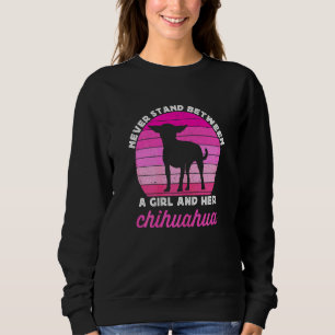 Chihuahua Dog For Girls Girl Retro   Chiwawa   Dog Sweatshirt