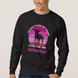 Chihuahua Dog For Girls Girl Retro   Chiwawa   Dog Sweatshirt