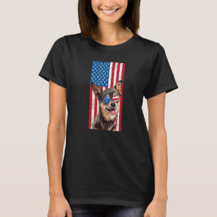 Chihuahua Dog For Kids Boy Black Chiwawa  American T-Shirt