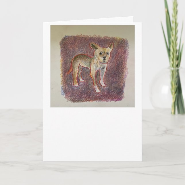 Chihuahua Dog Greeting Card (Front)