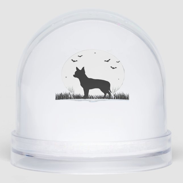 Chihuahua Dog � Halloween Moon Silhouette Classic  Snowglobe (Front)