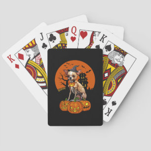 Chihuahua Dog Halloween Playing Cards