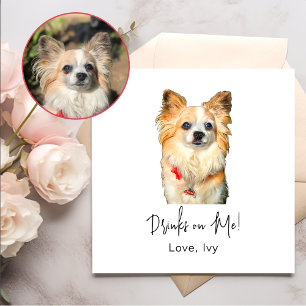 Chihuahua Dog Hand Drawing Personalised Napkins