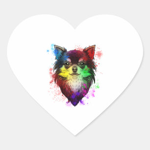Chihuahua Dog   Heart Sticker