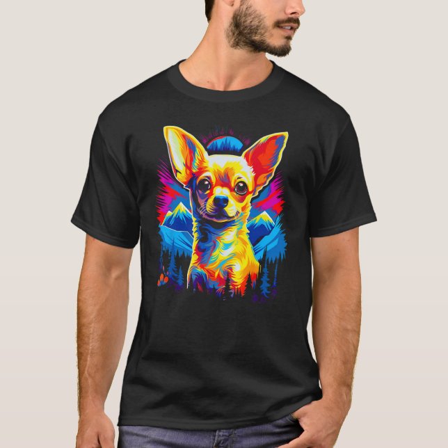Chihuahua Dog Hiking T-Shirt (Front)
