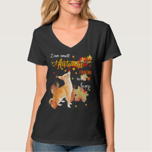 Chihuahua Dog I Can Smell Autumn Dancing In The Br T-Shirt