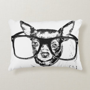 Chihuahua Dog Illustration Drawing Decorative Cushion
