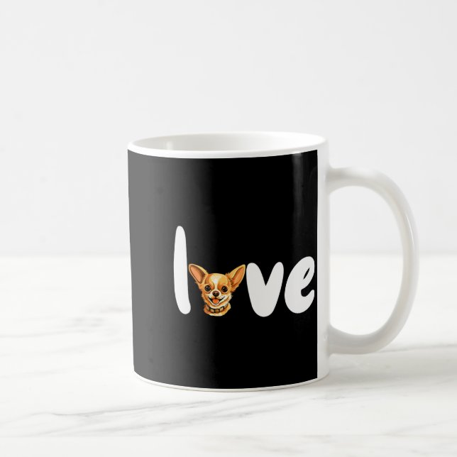Chihuahua Dog Love For Valentines Day  Coffee Mug (Right)