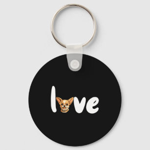 Chihuahua Dog Love For Valentine's Day Key Ring